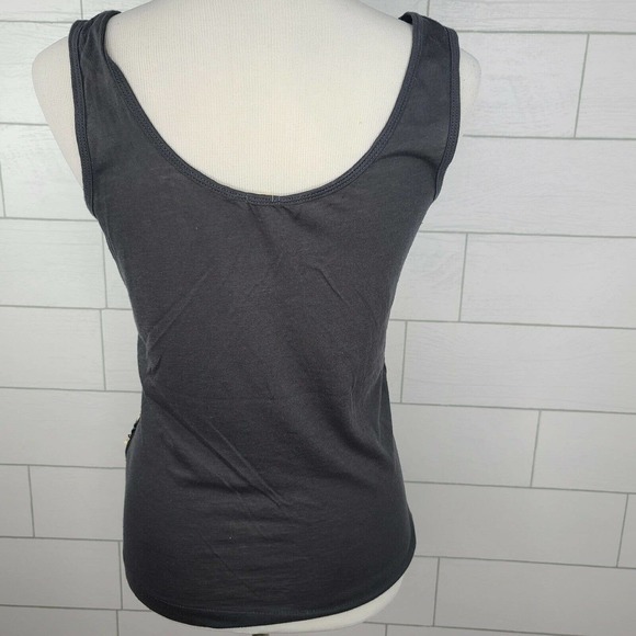 J. Crew Tank Top Black Beige Sequin Small Stripe Soft Modal Shirt Sparkle #44184 - Picture 4 of 11